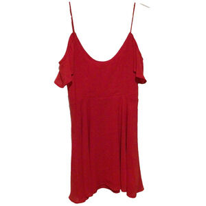 Urban Outfitters Kimchi Blue - Red Strappy Ruffle Slip Dress Size 0 Women’s